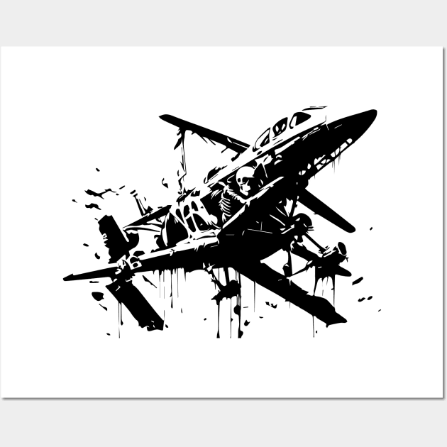 fly with skeleton Wall Art by lkn